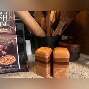 MCM wood salt and pepper shakers